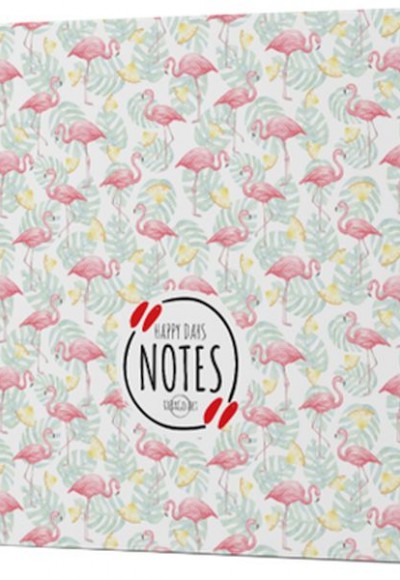 Flamingo 3 - Çizgisiz Yan Boyamalı Defter Flamingo 3 - Çizgisiz Yan Boyamalı Defter