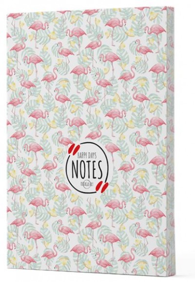 Flamingo 3 - Yan Boyamalı Çizgili Defter Flamingo 3 - Yan Boyamalı Çizgili Defter