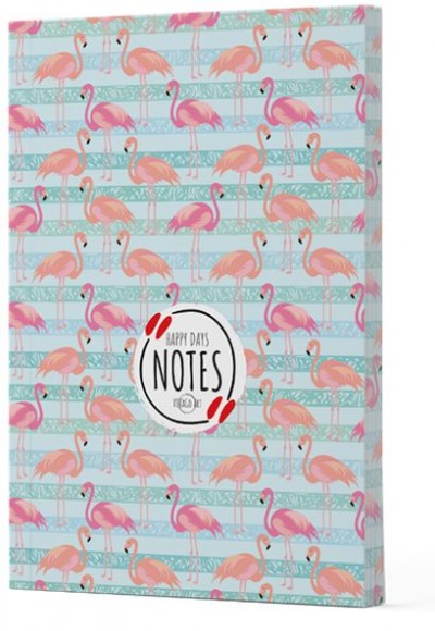 Flamingo 1 - Yan Baskılı Çizgili Defter Flamingo 1 - Yan Baskılı Çizgili Defter