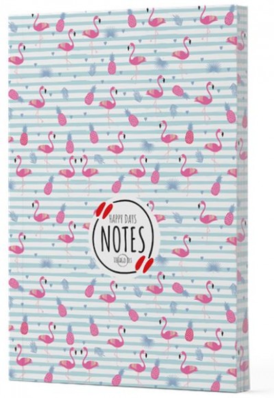 Flamingo 4 - Yan Boyamalı Çizgili Defter Flamingo 4 - Yan Boyamalı Çizgili Defter