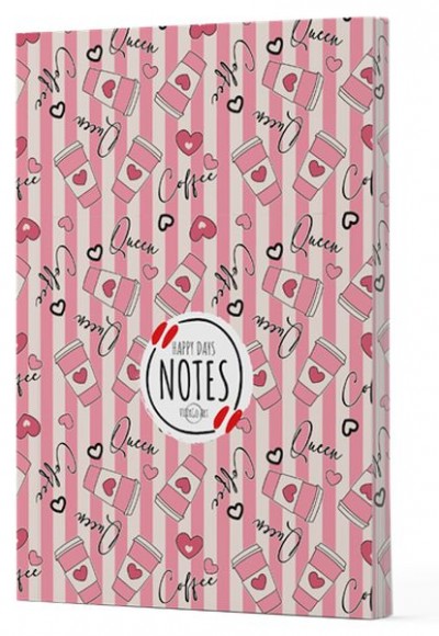 Kahve 8 - Yan Boyamalı Çizgili Defter Kahve 8 - Yan Boyamalı Çizgili Defter