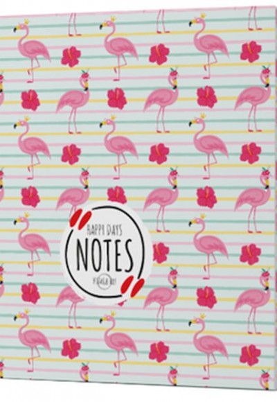 Flamingo 2 - Çizgisiz Yan Boyamalı Defter Flamingo 2 - Çizgisiz Yan Boyamalı Defter