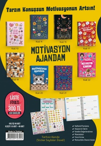Motivasyon Ajandam (8 Çeşit - 24 Adet) Motivasyon Ajandam (8 Çeşit - 24 Adet)
