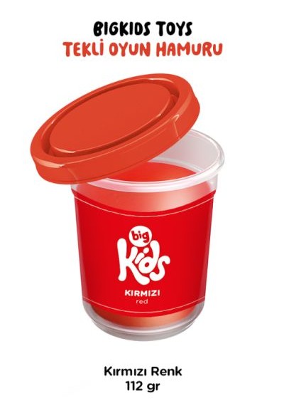 Bigkids Toys / Kırmızı - 12'li Oyun Hamuru (112 Gr)