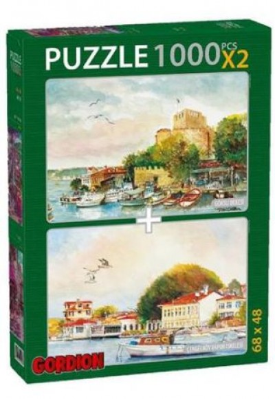 Göksu Deresi + Çengelköy Vapur iskelesi / 2x1000 Parça Puzzle (40155) Göksu Deresi + Çengelköy Vapur iskelesi / 2x1000 Parça Puzzle (40155)