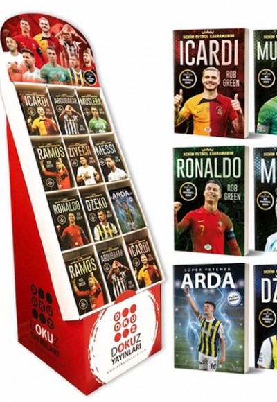 Stantlı Benim Futbol Kahramanım Serisi Set 3 (9 Çeşit 300 Adet Kitap) Stantlı Benim Futbol Kahramanım Serisi Set 3 (9 Çeşit 300 Adet Kitap)