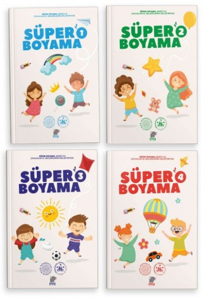 Süper Boyama - 4 Kitap Takım Süper Boyama - 4 Kitap Takım