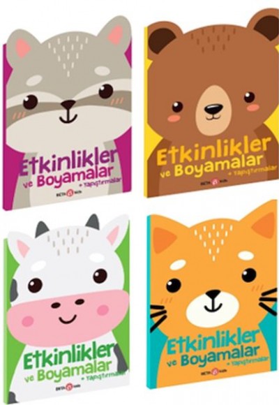 Etkinlikler ve Boyamalar - Yapıştırmalar Seti (Rakuncuk-Ayıcık-İnekçik-Kedicik ) Etkinlikler ve Boyamalar - Yapıştırmalar Seti (Rakuncuk-Ayıcık-İnekçik-Kedicik )