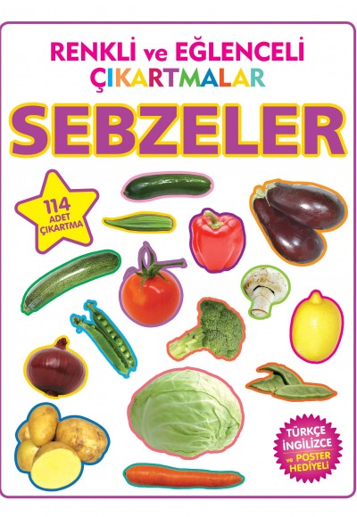 Renkli ve Eğlenceli Çıkartmalar Sebzeler Renkli ve Eğlenceli Çıkartmalar Sebzeler