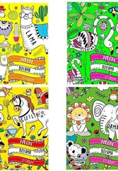 Neon Boyama Kitabım 8 Kitap Neon Boyama Kitabım 8 Kitap