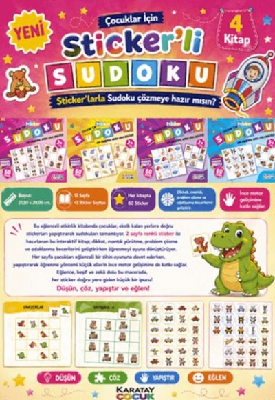 Çocuklar İçin Sticker'li Sudoku - 4 Kitap Çocuklar İçin Sticker'li Sudoku - 4 Kitap