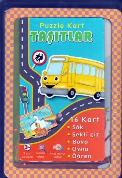 Kutulu Puzzle Kart Taşıtlar Kutulu Puzzle Kart Taşıtlar