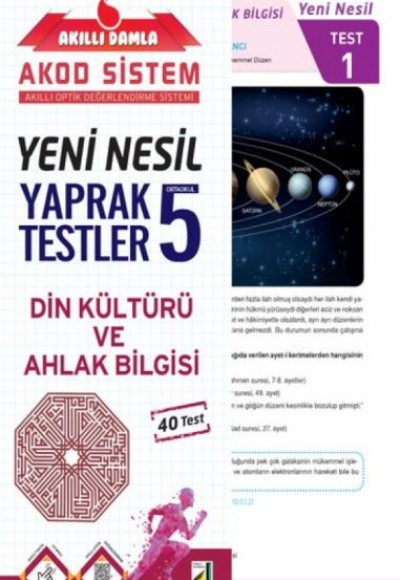 Akıllı Damla Din Kültürü Ve Ahlak Bilgisi Yeni Nesil Yaprak Testler-5. Sınıf Akıllı Damla Din Kültürü Ve Ahlak Bilgisi Yeni Nesil Yaprak Testler-5. Sınıf