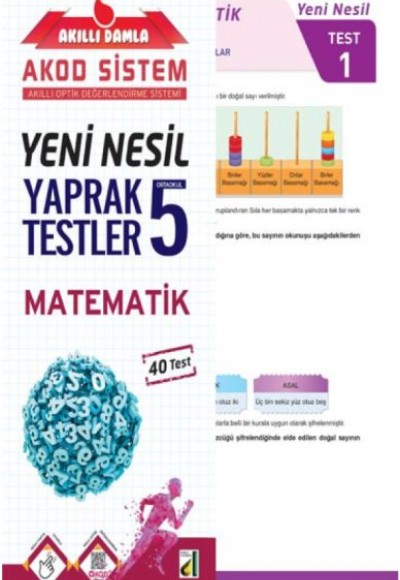 Akıllı Damla Matematik Yeni Nesil Yaprak Testler-5. Sınıf Akıllı Damla Matematik Yeni Nesil Yaprak Testler-5. Sınıf