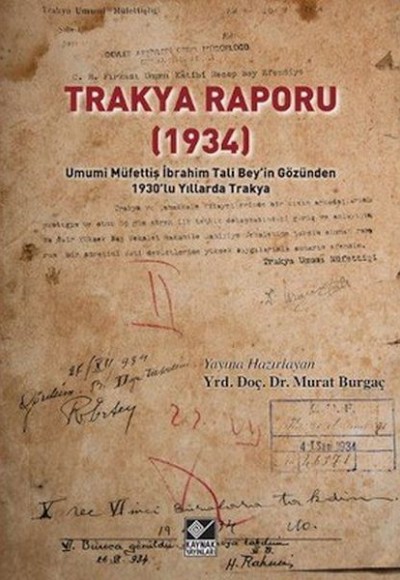 Trakya Raporu 1934 Trakya Raporu 1934