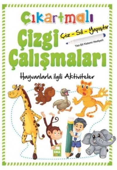 Çıkartmalı Çizgi Çalışmaları - Hayvanlarla İlgili Aktiviteler Çıkartmalı Çizgi Çalışmaları - Hayvanlarla İlgili Aktiviteler