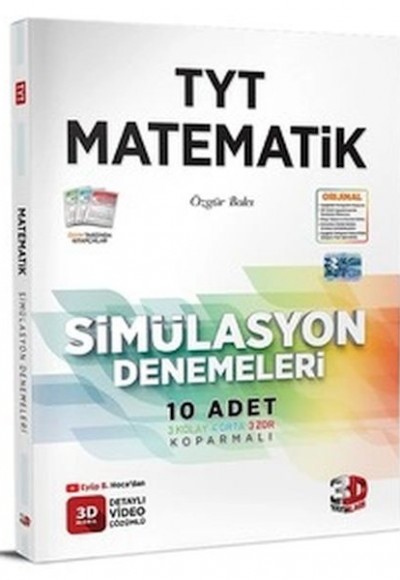 3D Yayınları TYT Matematik Simülasyon Denemeleri Detaylı Video Çözümlü 3D Yayınları TYT Matematik Simülasyon Denemeleri Detaylı Video Çözümlü