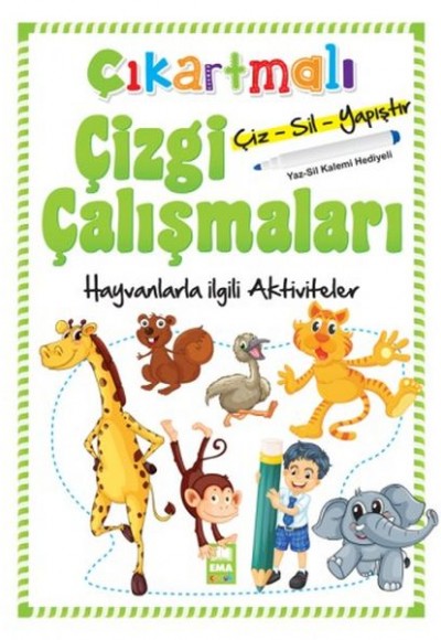 Çıkartmalı Çizgi Çalışmaları Hayvanlarla İlgili Aktiviteler Çıkartmalı Çizgi Çalışmaları Hayvanlarla İlgili Aktiviteler