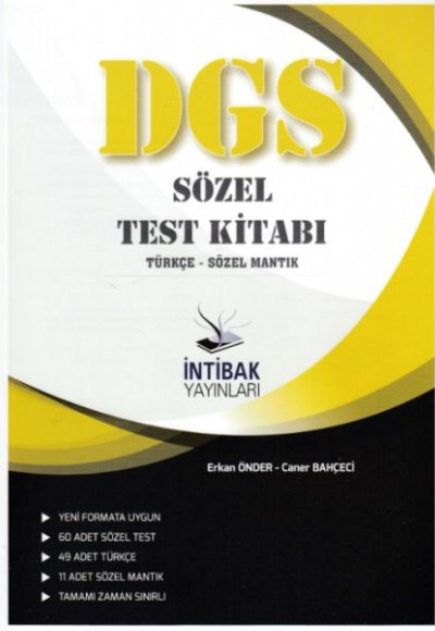 İntibak 2021 DGS Sözel Test Kitabı