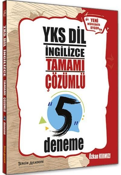 Tercih Akademi YKS DİL İngilizce Tamamı Çözümlü 5 Deneme