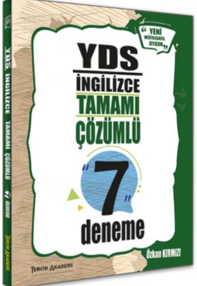 Tercih Akademi YDS İngilizce Tamamı Çözümlü 7 Deneme Tercih Akademi YDS İngilizce Tamamı Çözümlü 7 Deneme