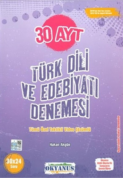 Okyanus AYT 30 Türk Dili ve Edebiyatı Denemesi (Yeni) Okyanus AYT 30 Türk Dili ve Edebiyatı Denemesi (Yeni)
