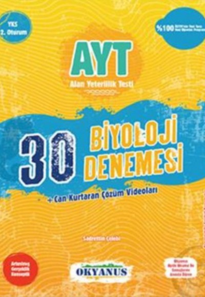 Okyanus AYT 30 Biyoloji Denemesi Okyanus AYT 30 Biyoloji Denemesi