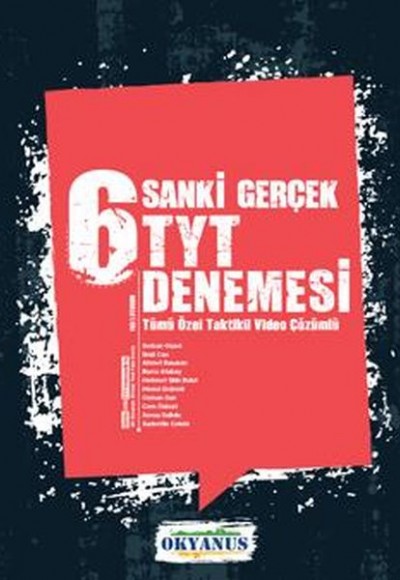 TYT Sanki Gerçek 6'lı Deneme Sınavı TYT Sanki Gerçek 6'lı Deneme Sınavı