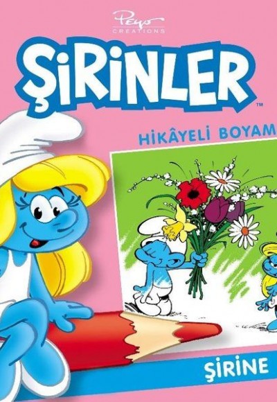 Şirine Hikayeli Boyama - Şirinler Şirine Hikayeli Boyama - Şirinler