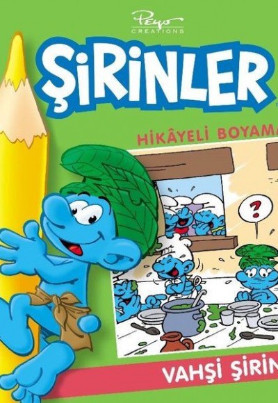 Vahşi Şirin Hikayeli Boyama - Şirinler Vahşi Şirin Hikayeli Boyama - Şirinler