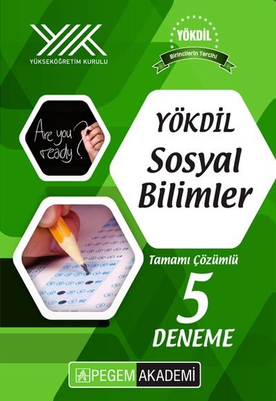 Pegem YÖKDİL Sosyal Bilimler Tamamı Çözümlü 5 Deneme Pegem YÖKDİL Sosyal Bilimler Tamamı Çözümlü 5 Deneme