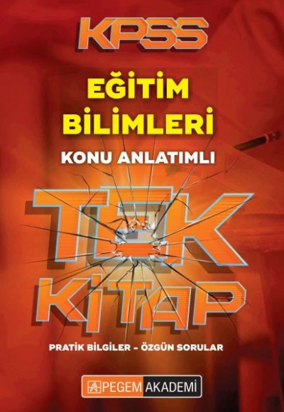 Pegem 2018 KPSS Eğitim Bilimleri Konu Anlatımlı Tek Kitap Pegem 2018 KPSS Eğitim Bilimleri Konu Anlatımlı Tek Kitap