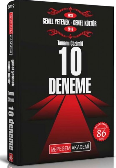 Pegem KPSS 2019 Genel Yetenek Genel Kültür Tamamı Çözümlü 10 Deneme (Yeni) Pegem KPSS 2019 Genel Yetenek Genel Kültür Tamamı Çözümlü 10 Deneme (Yeni)