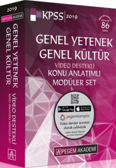 Pegem 2019 KPSS Lisans Video Destekli Konu Anlatımlı Modüler Set (Yeni) Pegem 2019 KPSS Lisans Video Destekli Konu Anlatımlı Modüler Set (Yeni)