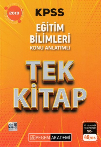 Pegem 2019 KPSS Eğitim Bilimleri Konu Anlatımlı Tek Kitap (Yeni) Pegem 2019 KPSS Eğitim Bilimleri Konu Anlatımlı Tek Kitap (Yeni)