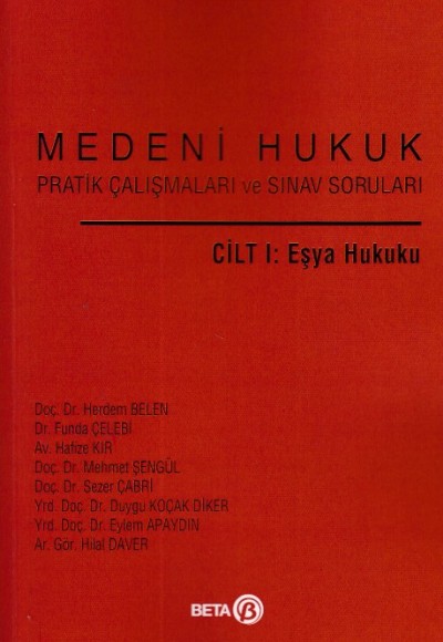Cilt: 1 Eşya Hukuku Cilt: 1 Eşya Hukuku