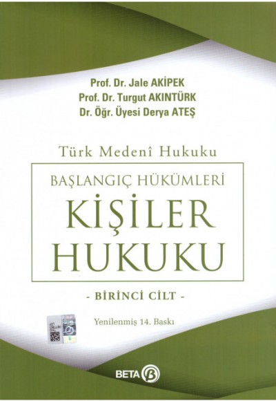 Kişiler Hukuku Cilt 1 Kişiler Hukuku Cilt 1