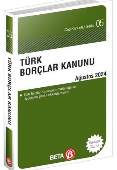 Türk Borçlar Kanunu - Eylül 2024 Türk Borçlar Kanunu - Eylül 2024