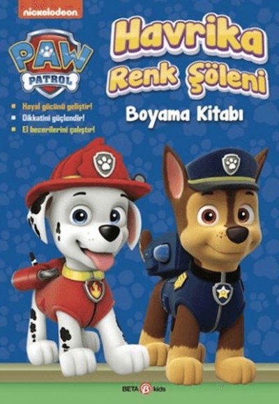 Paw Patrol Havrika Renk Şöleni Boyama Kitabı Paw Patrol Havrika Renk Şöleni Boyama Kitabı