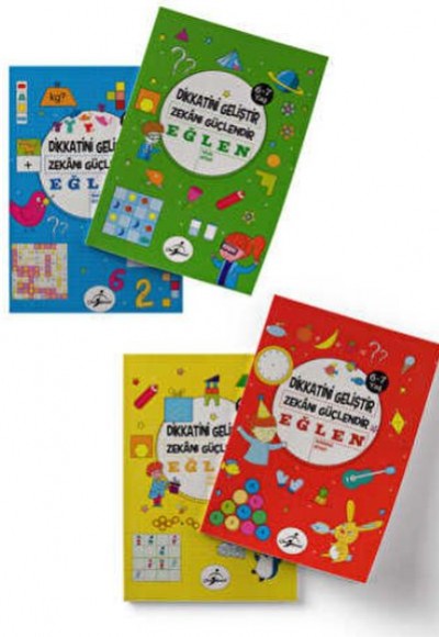 Dikkatini Geliştir, Zekanı Güçlendir ve Eğlen - 4 Kitap Dikkatini Geliştir, Zekanı Güçlendir ve Eğlen - 4 Kitap