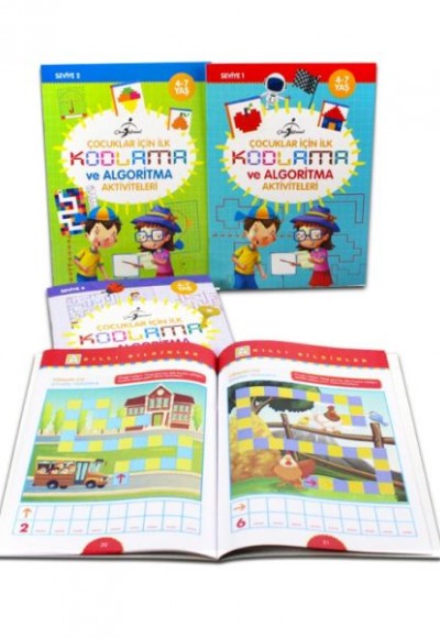 Çocuklar İçin İlk Kodlama ve Algoritma Aktiviteleri - 4 Kitap Çocuklar İçin İlk Kodlama ve Algoritma Aktiviteleri - 4 Kitap