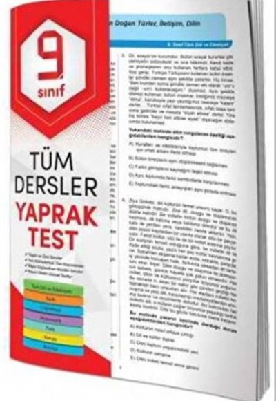 9. Sınıf Tüm Dersler Yaprak Test