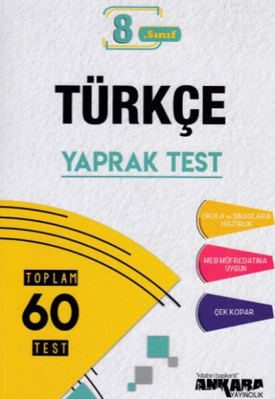 Ankara 8. Sınıf Türkçe Yaprak Test (Yeni) Ankara 8. Sınıf Türkçe Yaprak Test (Yeni)