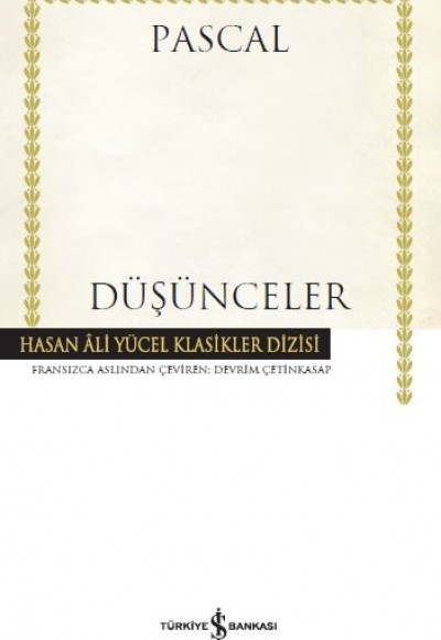 Düşünceler - Hasan Ali Yücel Klasikleri (Ciltli) Düşünceler - Hasan Ali Yücel Klasikleri (Ciltli)