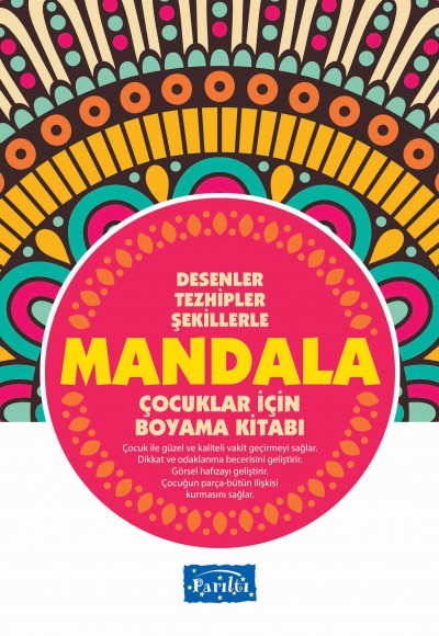 Desenler Tezhipler Şekillerle Mandala - Pembe Kitap - Çocuklar İçin Boyama Kitabı Desenler Tezhipler Şekillerle Mandala - Pembe Kitap - Çocuklar İçin Boyama Kitabı