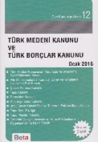 Cep 12 - Türk Medeni Kanunu ve Türk Borçlar Kanunu