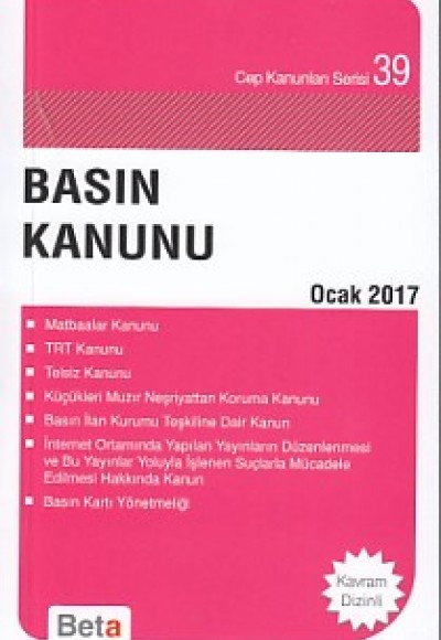 Cep 39 - Basın Kanunu Cep 39 - Basın Kanunu