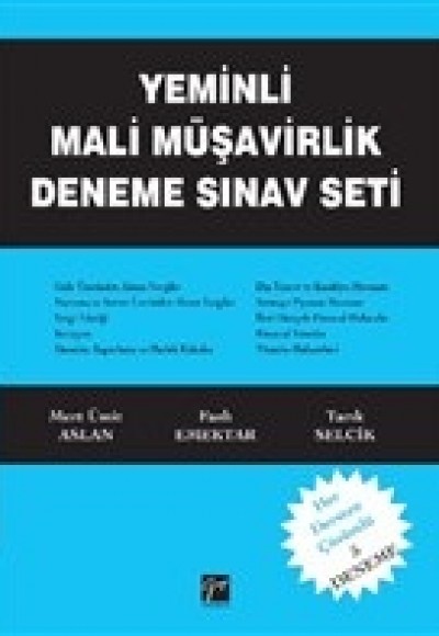 Yeminli Mali Müşavirlik Deneme Sınav Seti Yeminli Mali Müşavirlik Deneme Sınav Seti