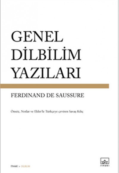 Genel Dilbilim Yazıları Genel Dilbilim Yazıları