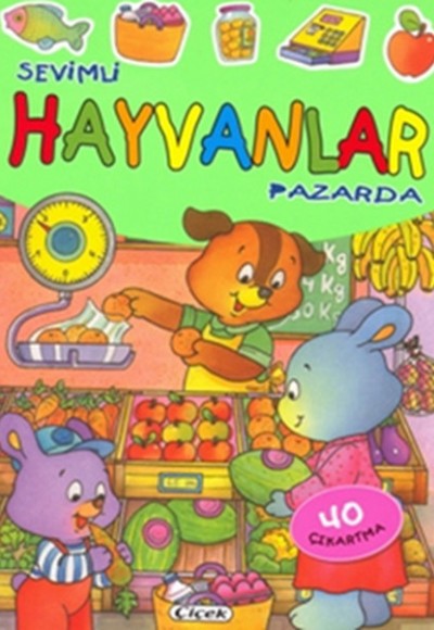 Sevimli Hayvanlar Pazarda - 40 Çıkartma Sevimli Hayvanlar Pazarda - 40 Çıkartma